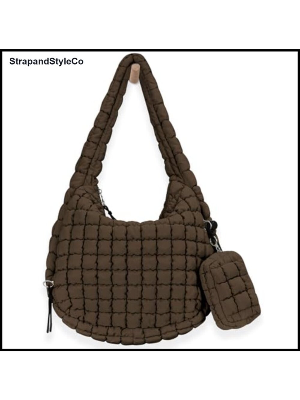 Quilted Puffer Tote Bag Lightweight Nylon Crossbody Carryall Women